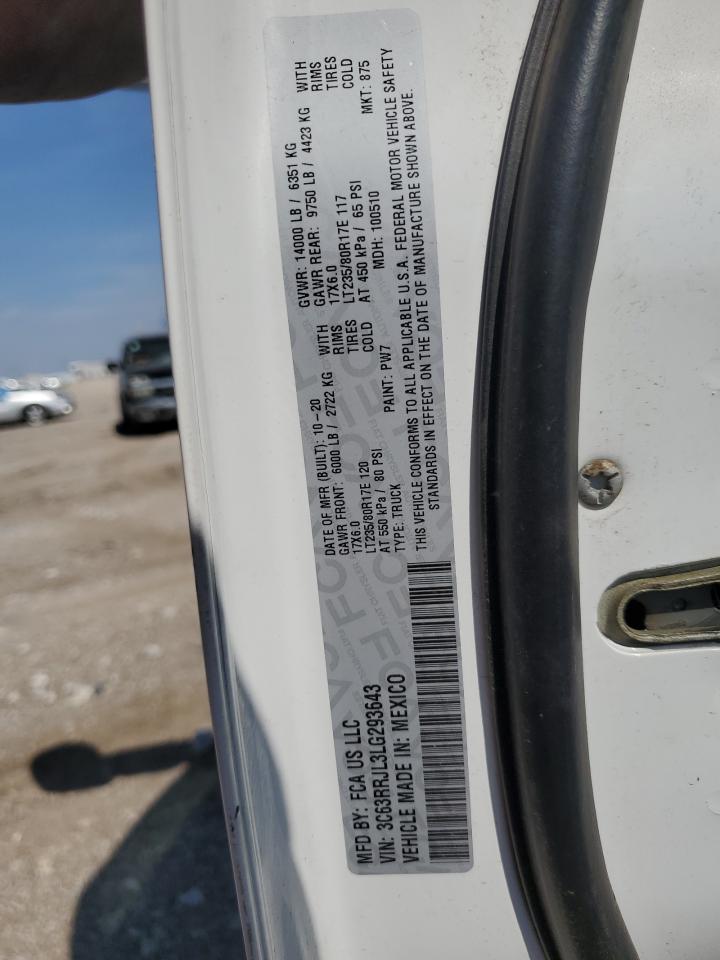 2020 Ram 3500 Laramie VIN: 3C63RRJL3LG293643 Lot: 59673595