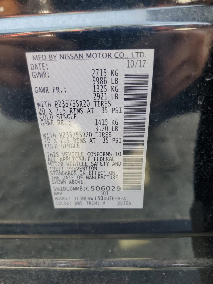 2018 Infiniti Qx60 VIN: 5N1DL0MM8JC506029 Lot: 62513155
