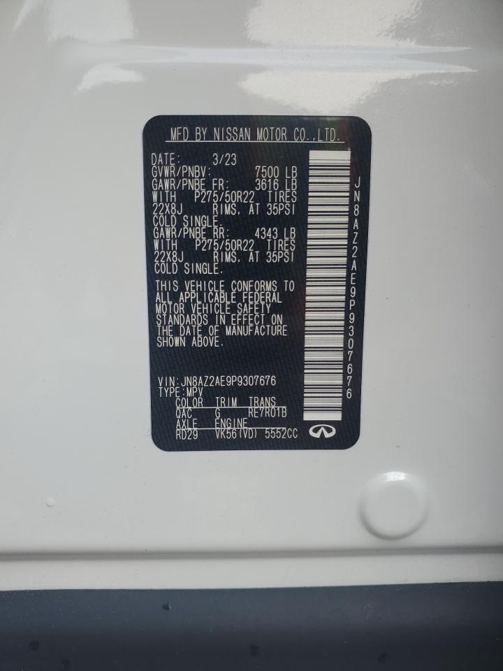 2023 Infiniti Qx80 Luxe VIN: JN8AZ2AE9P9307676 Lot: 62927745