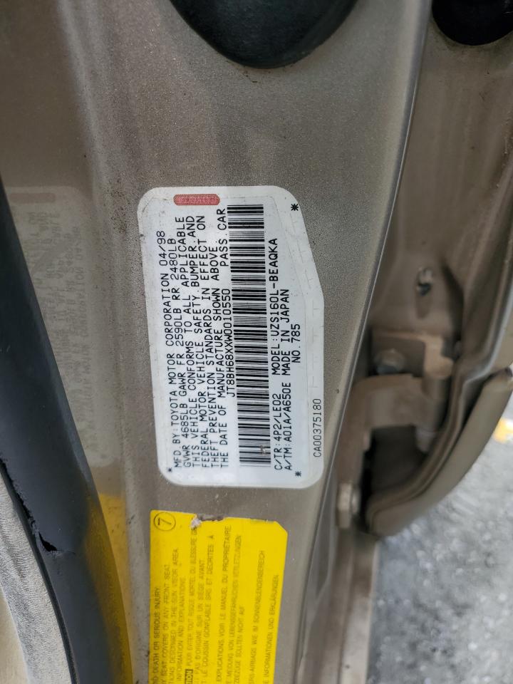 1998 Lexus Gs 400 VIN: JT8BH68XXW0010550 Lot: 59590425
