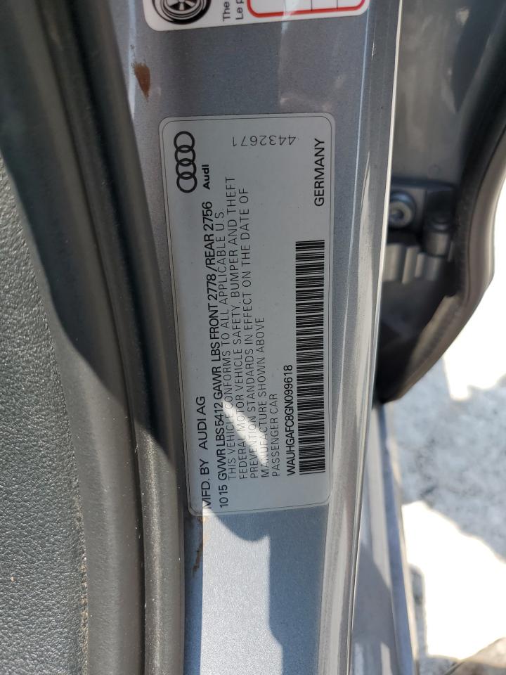 2016 Audi A6 Prestige VIN: WAUHGAFC8GN099618 Lot: 62992435