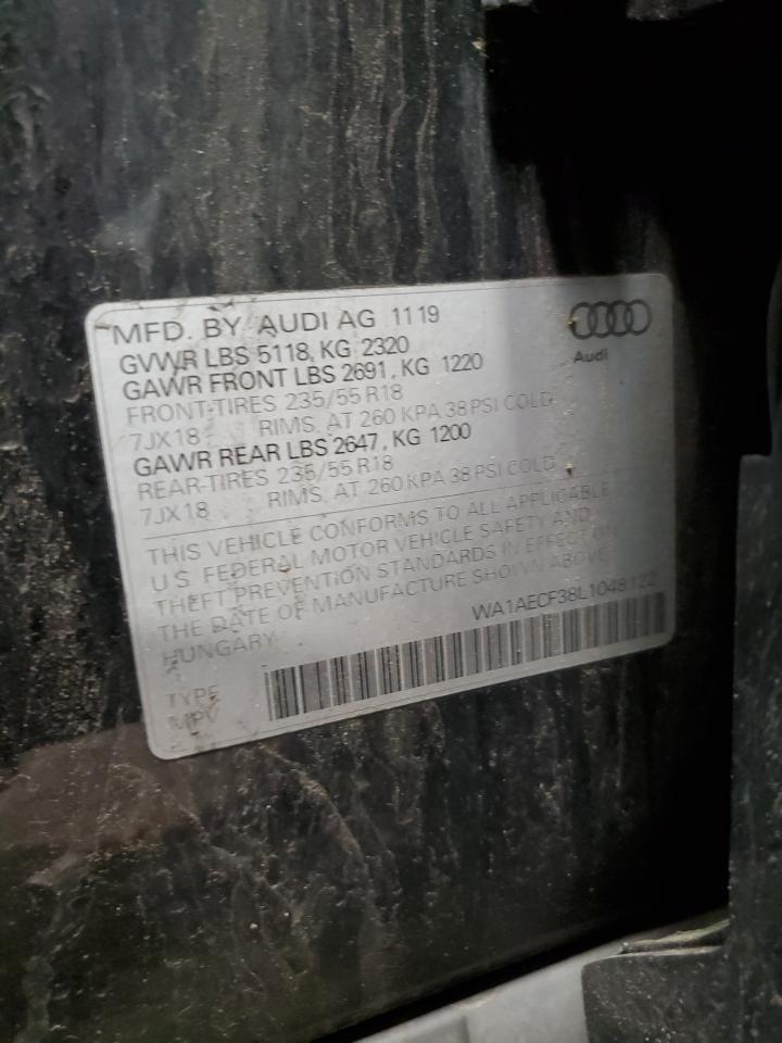 2020 Audi Q3 Premium VIN: WA1AECF38L1048122 Lot: 61981755