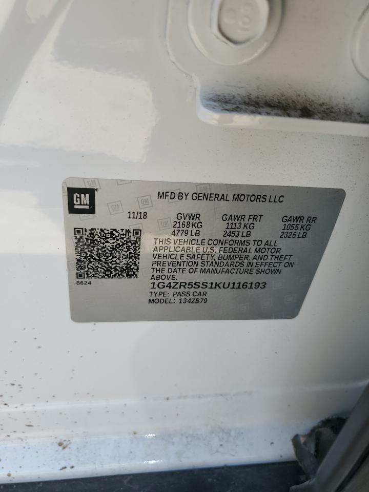2019 Buick Lacrosse Essence VIN: 1G4ZR5SS1KU116193 Lot: 59203625