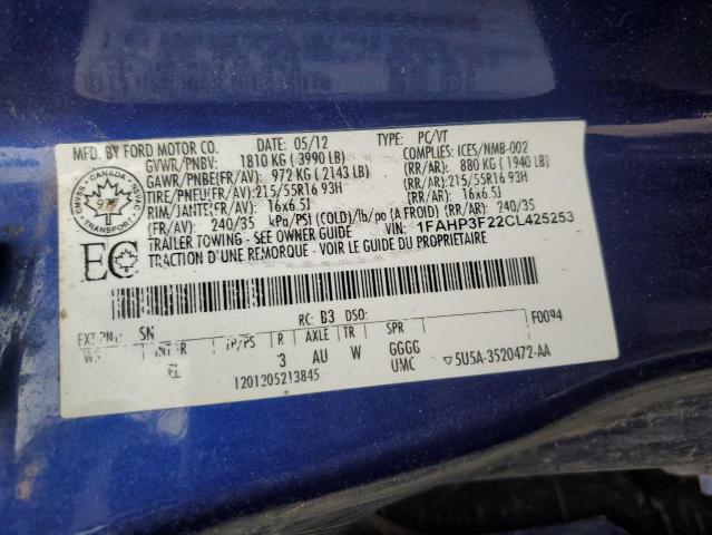 2012 FORD FOCUS SE  