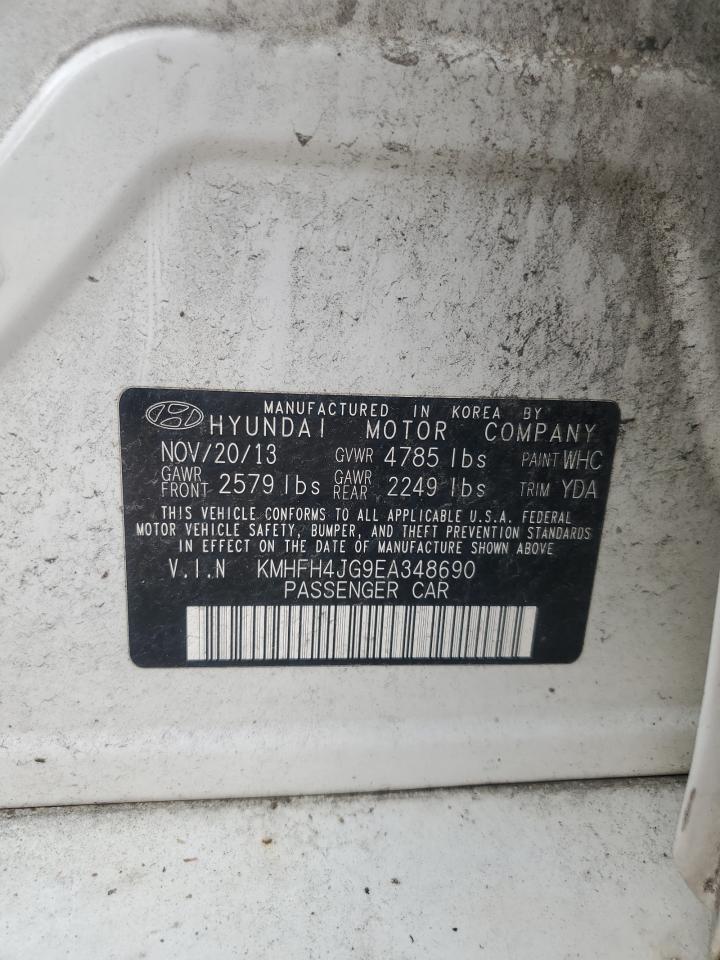 2014 Hyundai Azera Gls VIN: KMHFH4JG9EA348690 Lot: 62365305