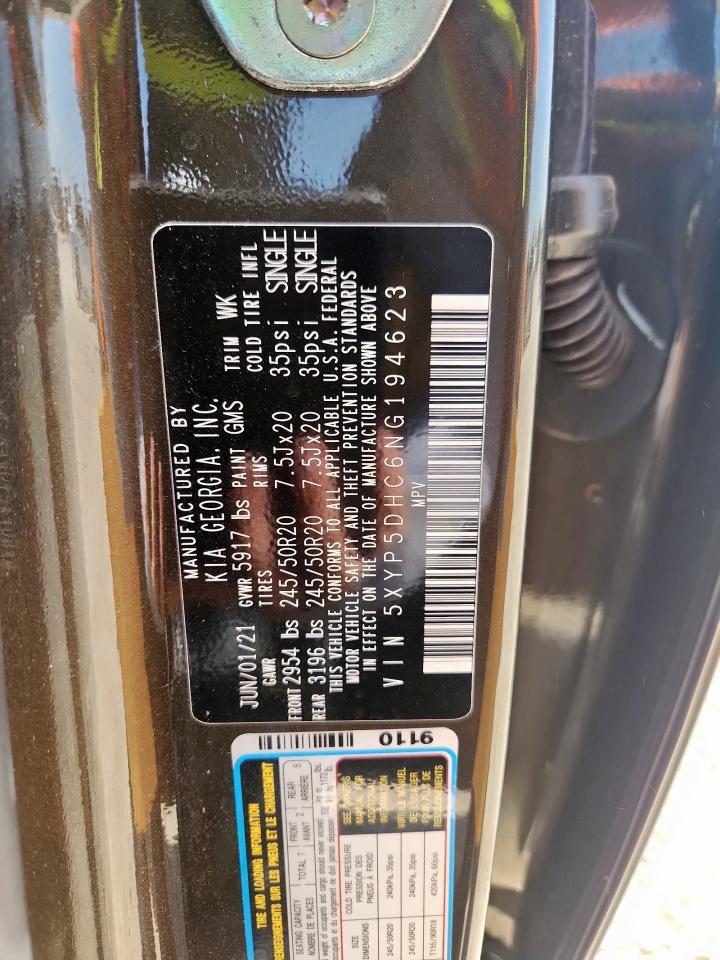 2022 Kia Telluride Sx VIN: 5XYP5DHC6NG194623 Lot: 60648055