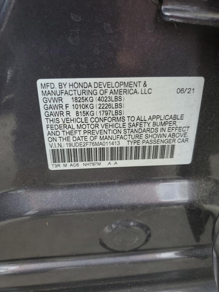 2021 Acura Ilx Premium VIN: 19UDE2F76MA011413 Lot: 60499145