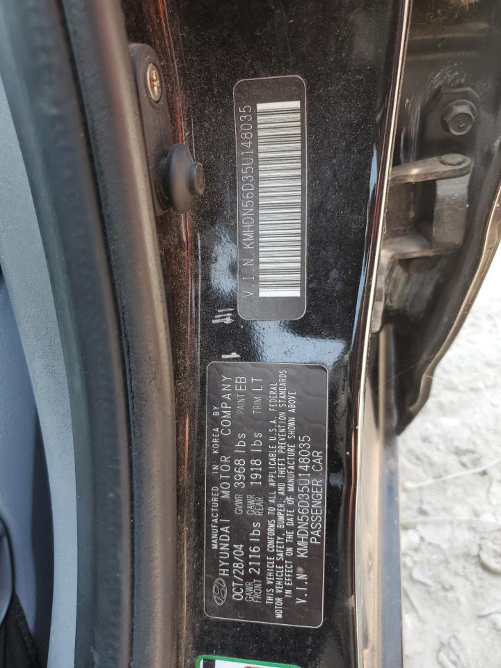 2005 Hyundai Elantra Gls VIN: KMHDN56D35U148035 Lot: 59706515