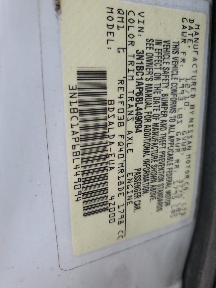NISSAN VERSA 2011 VIN 3N1BC1AP6BL449094 фото 12