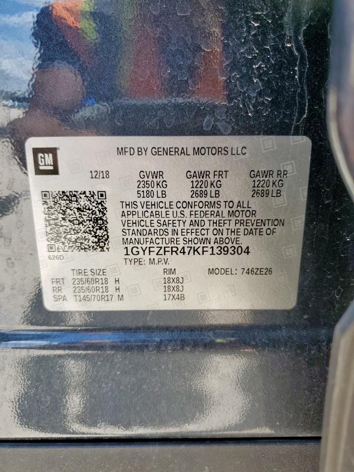 2019 Cadillac Xt4 Sport VIN: 1GYFZFR47KF139304 Lot: 62413995