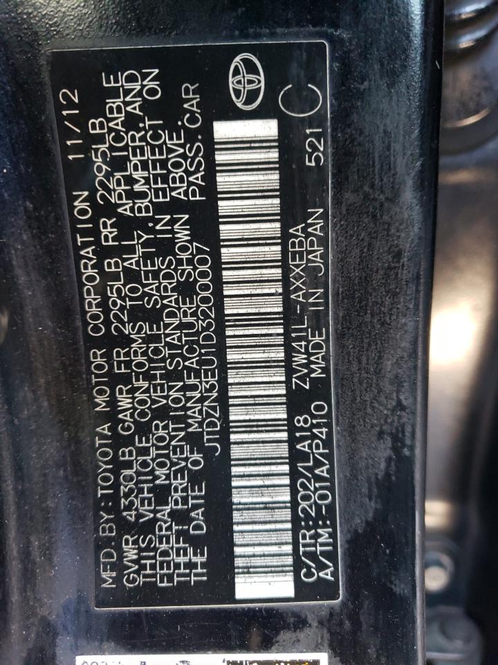 2013 Toyota Prius V VIN: JTDZN3EU1D3200007 Lot: 62886695