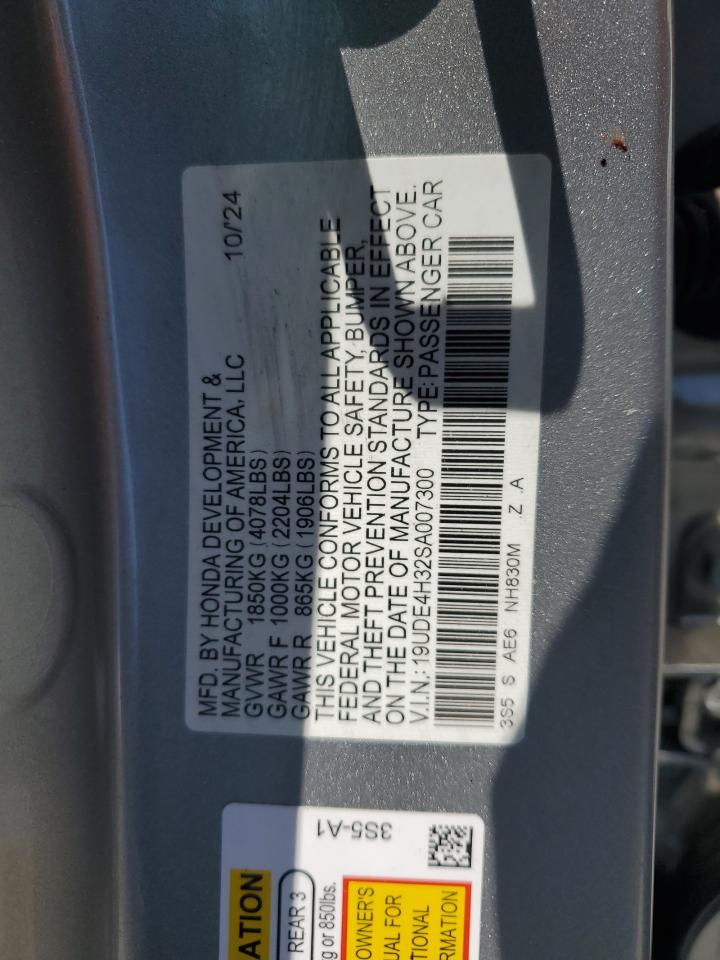 2025 Acura Integra A-Spec VIN: 19UDE4H32SA007300 Lot: 62390805
