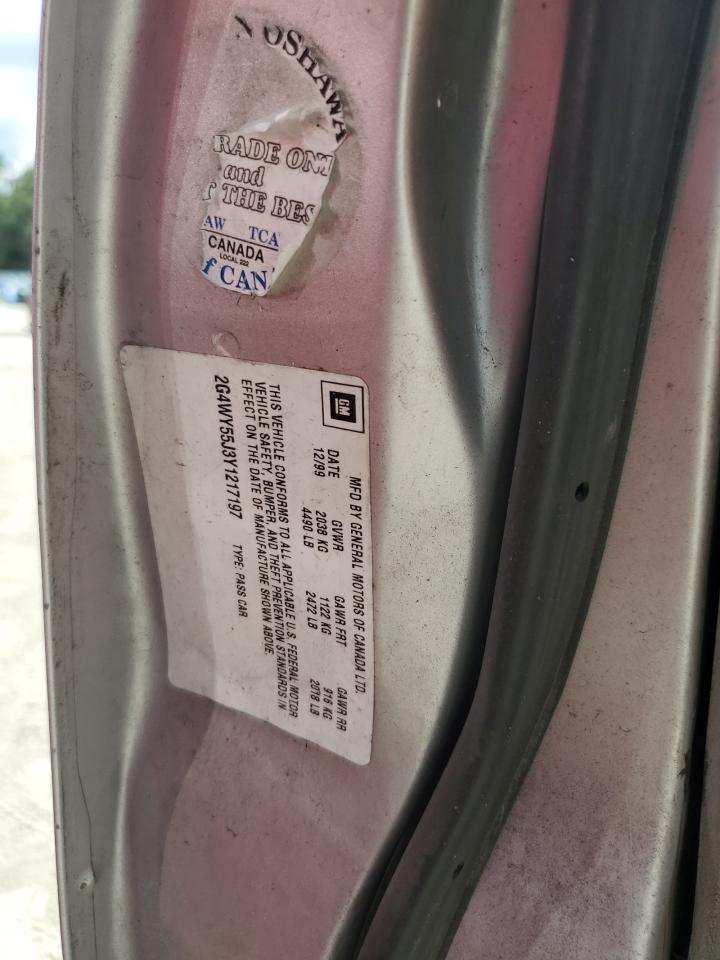 2000 Buick Century Limited VIN: 2G4WY55J3Y1217197 Lot: 61830935