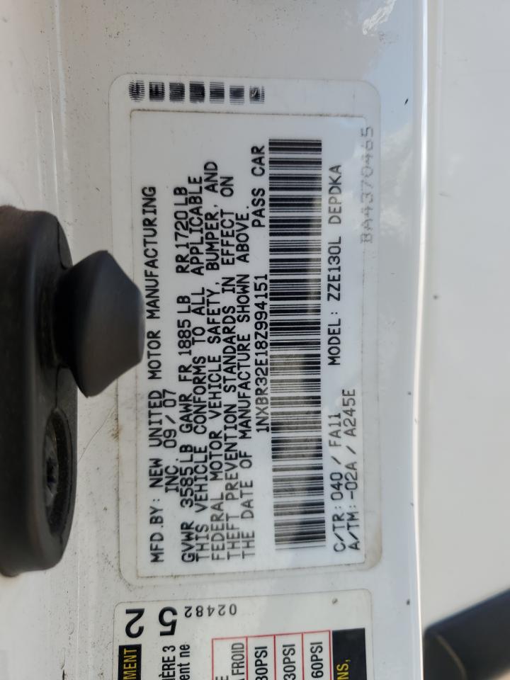TOYOTA COROLLA 2008 VIN 1NXBR32E18Z994151 photo 12