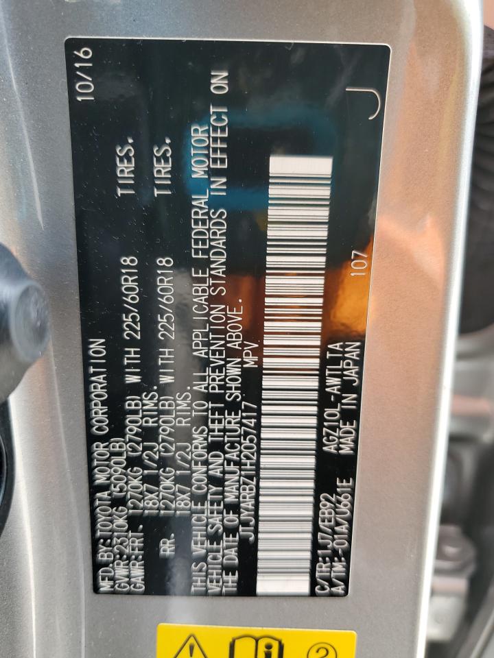 2017 Lexus Nx 200T Base VIN: JTJYARBZ1H2057417 Lot: 62081875