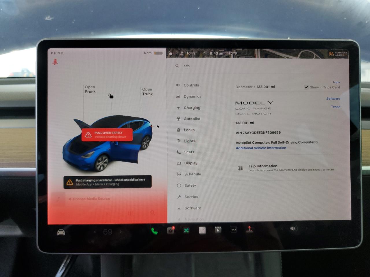 2022 Tesla Model Y VIN: 7SAYGDEE3NF309659 Lot: 62491065
