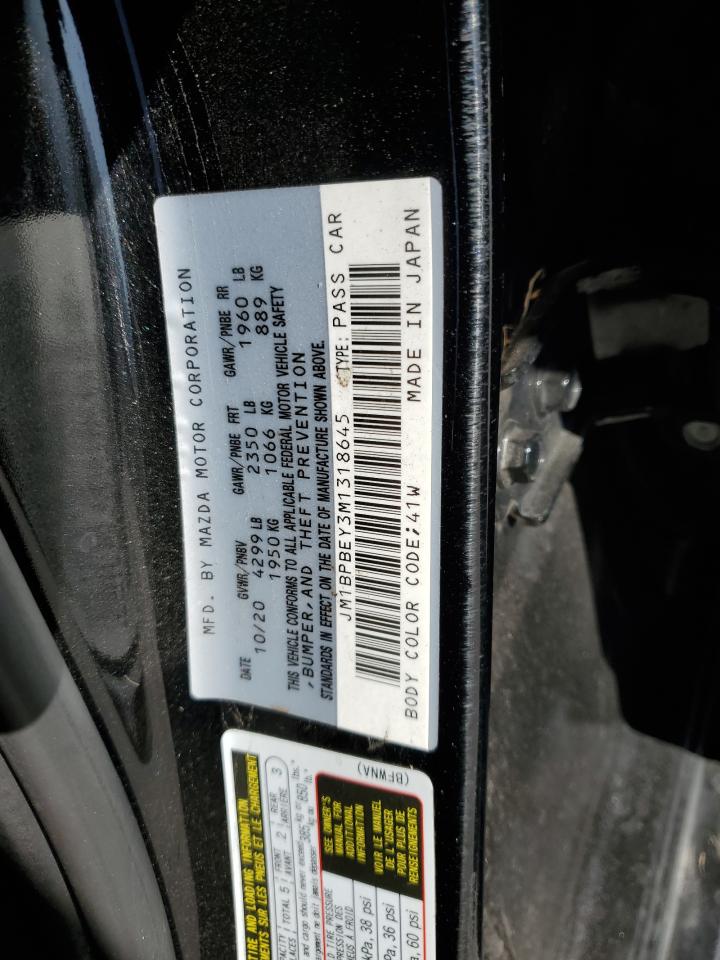 2021 Mazda 3 Premium Plus VIN: JM1BPBEY3M1318645 Lot: 62216935