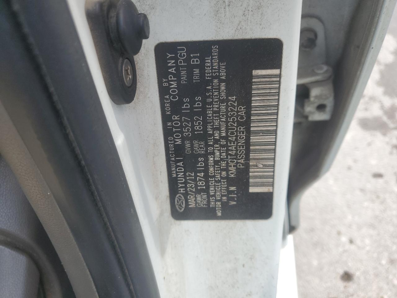 2012 Hyundai Accent Gls VIN: KMHCT4AE4CU253224 Lot: 62295585