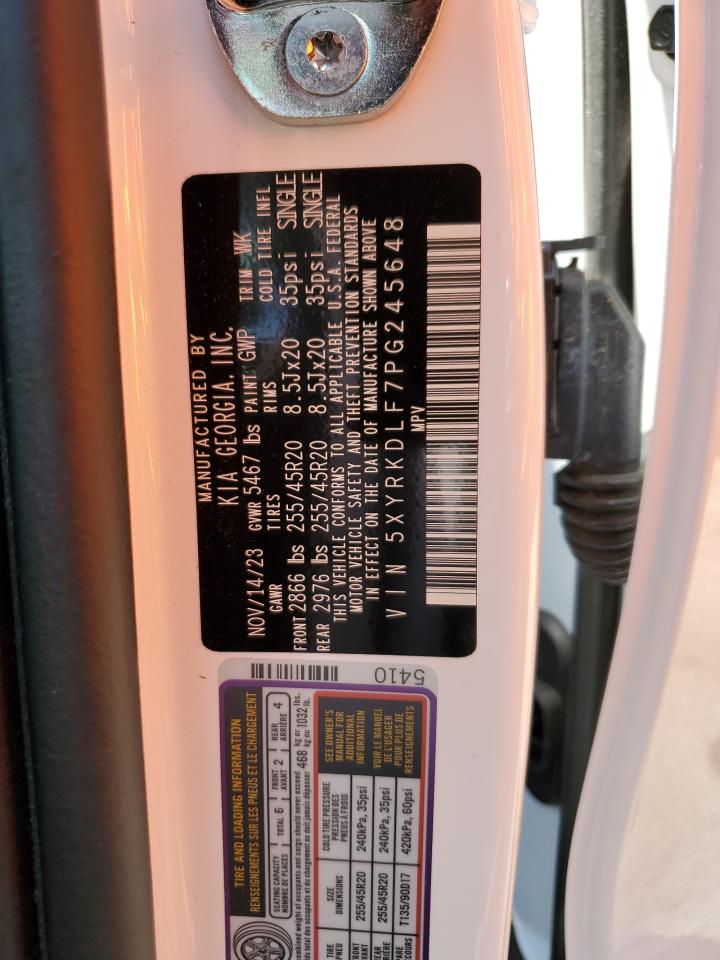 2023 Kia Sorento Sx VIN: 5XYRKDLF7PG245648 Lot: 60286505