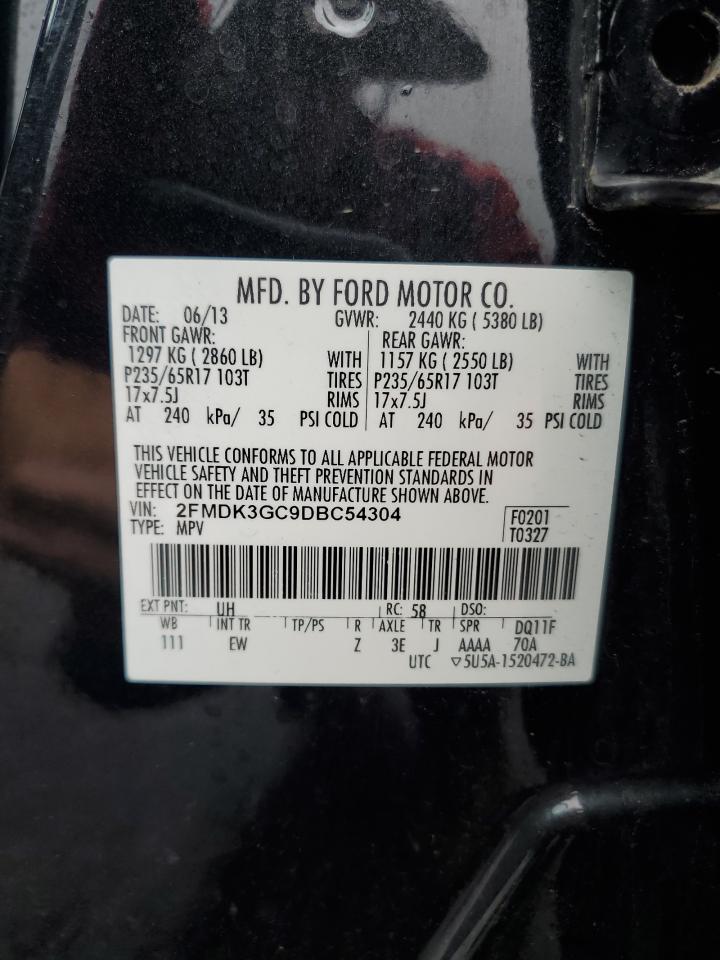 FORD EDGE 2013 VIN 2FMDK3GC9DBC54304 фото 13