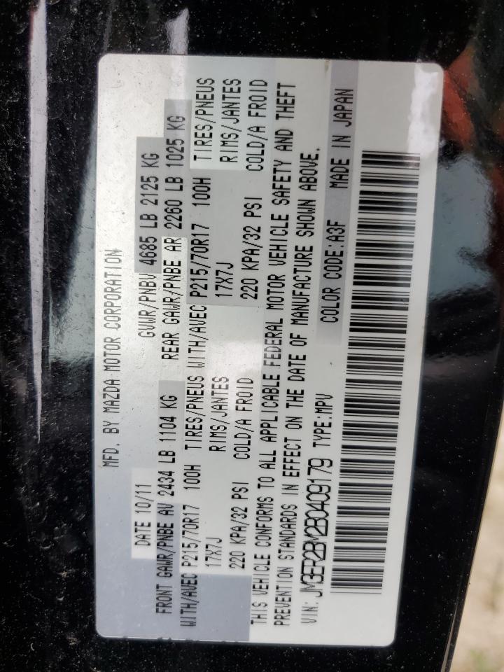 2011 Mazda Cx-7 VIN: JM3ER2BM2B0409179 Lot: 60287755