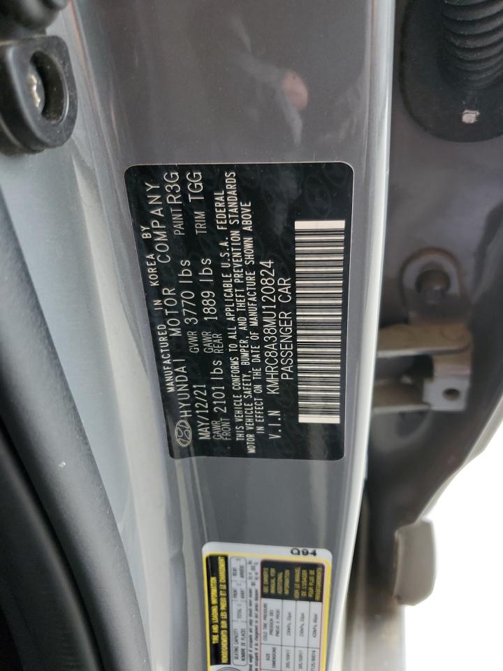 2021 Hyundai Venue Sel VIN: KMHRC8A38MU120824 Lot: 62193505