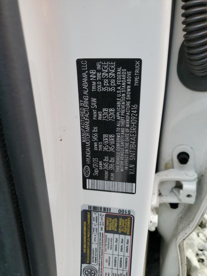 2024 Hyundai Santa Cruz Sel VIN: 5NTJB4AE3RH092416 Lot: 60842775