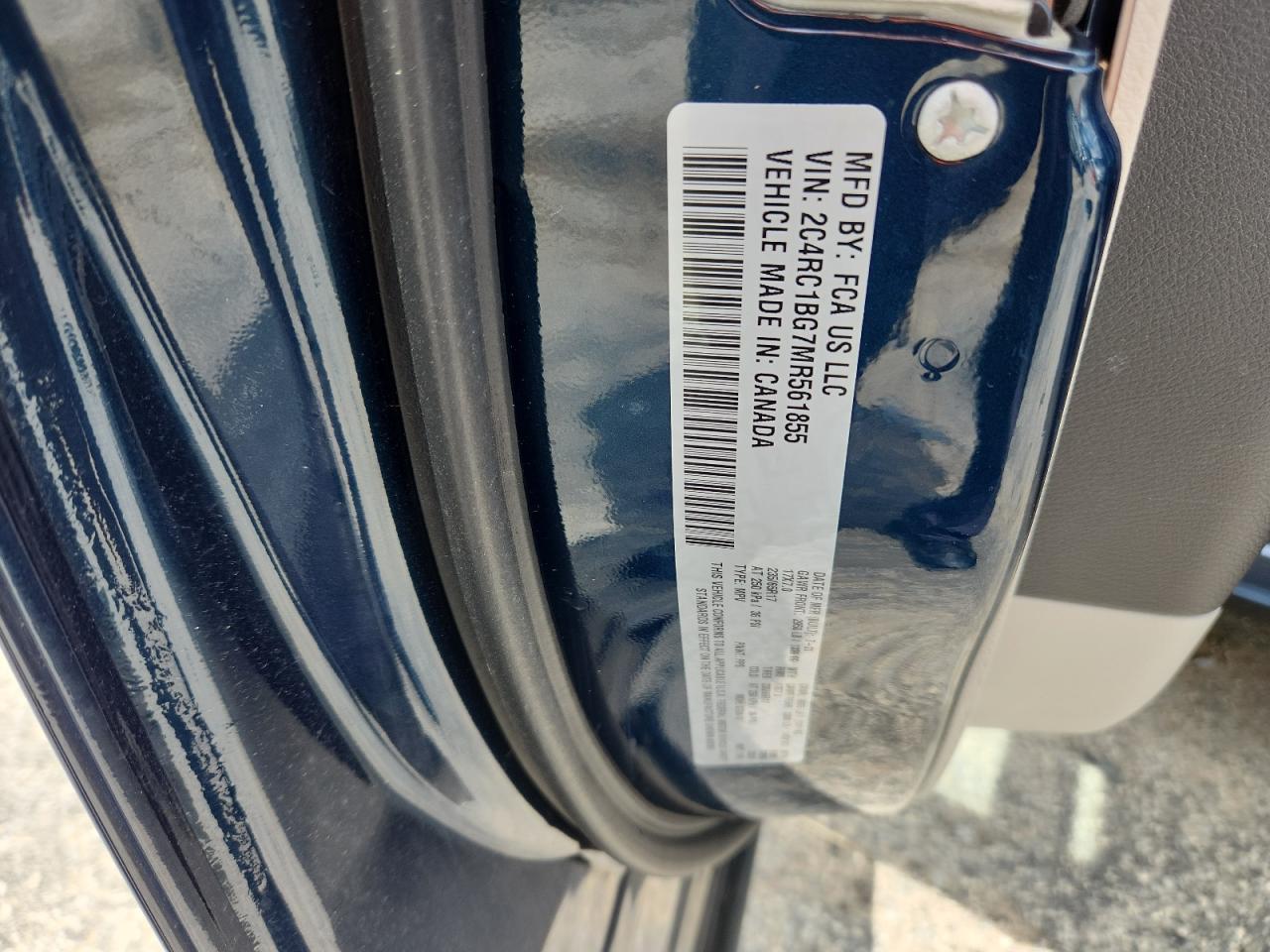 2021 Chrysler Pacifica Touring L VIN: 2C4RC1BG7MR561855 Lot: 62579865
