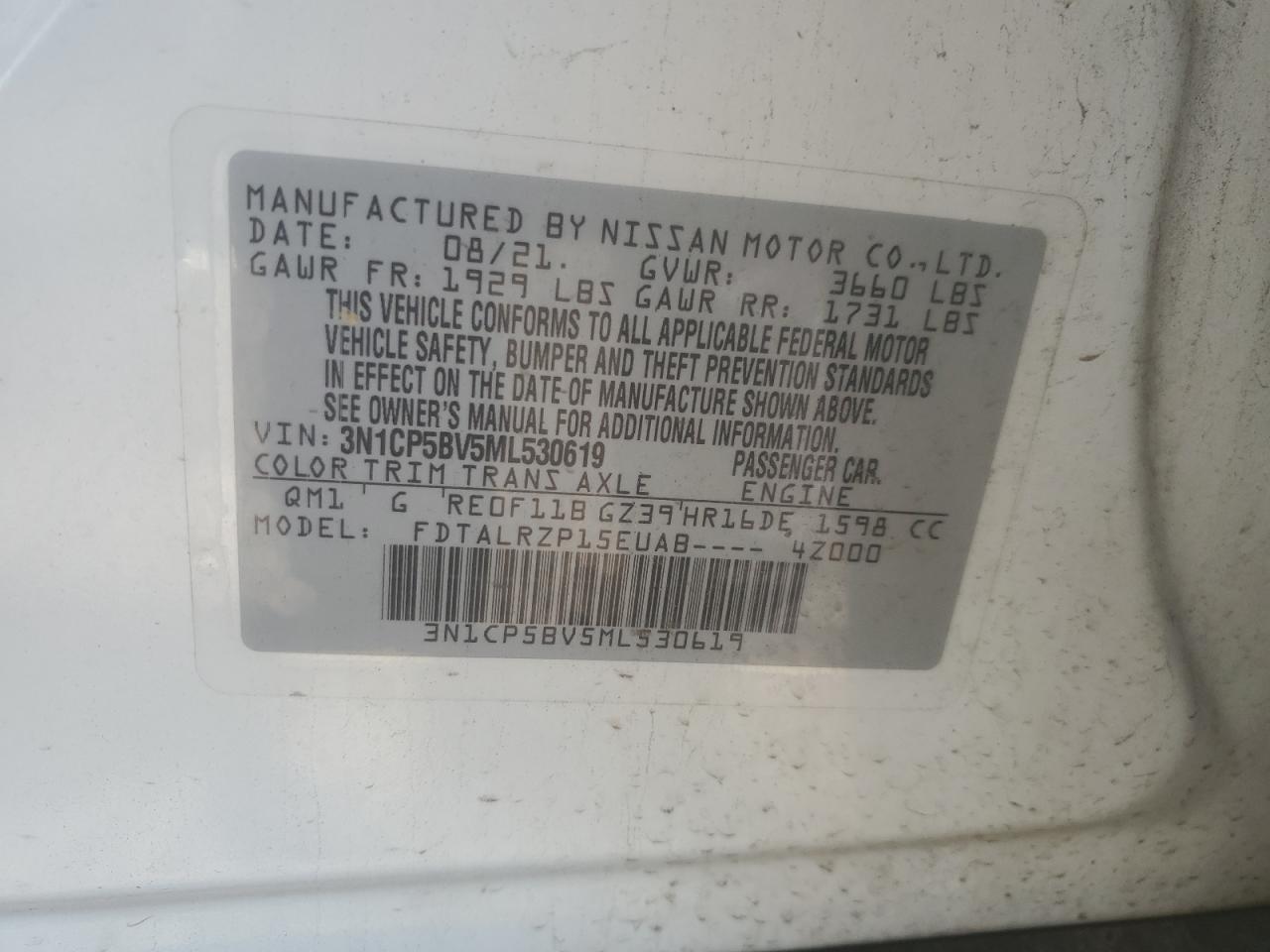 NISSAN KICKS 2021 VIN 3N1CP5BV5ML530619 photo 13