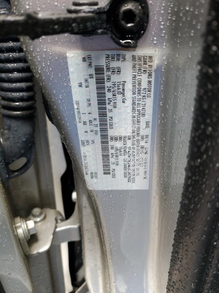 FORD FOCUS 2016 VIN 1FADP3E24GL367622 photo 12