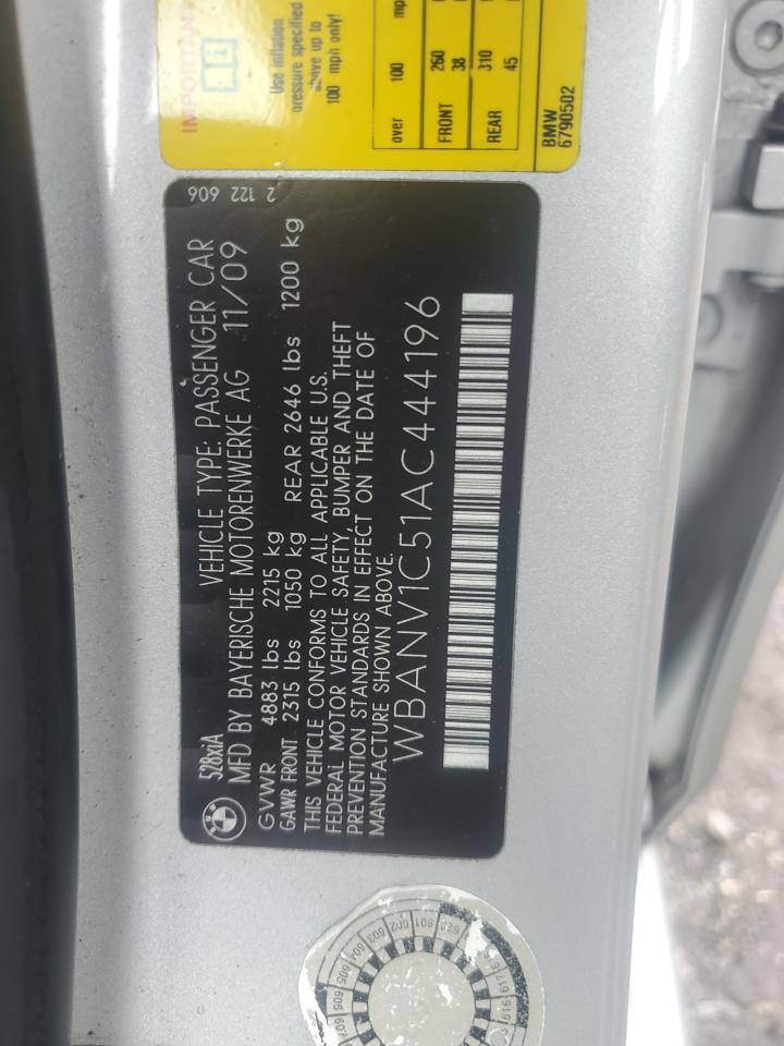 2010 BMW 528 Xi VIN: WBANV1C51AC444196 Lot: 62726135
