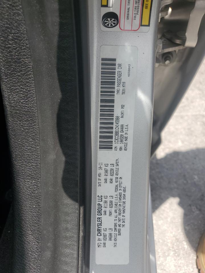 2012 Chrysler 200 Touring VIN: 1C3CCBBB1CN145980 Lot: 62525935