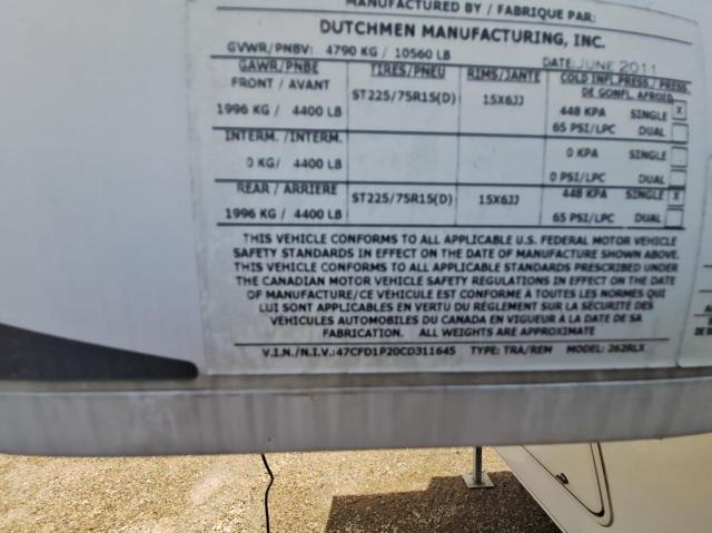2012 DUTCHMEN DENAL262RB  