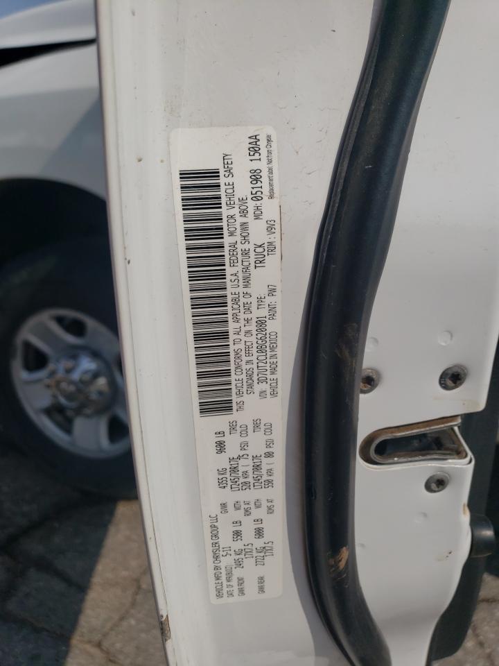 2011 Dodge Ram 2500 VIN: 3D7UT2CL0BG620801 Lot: 55624905