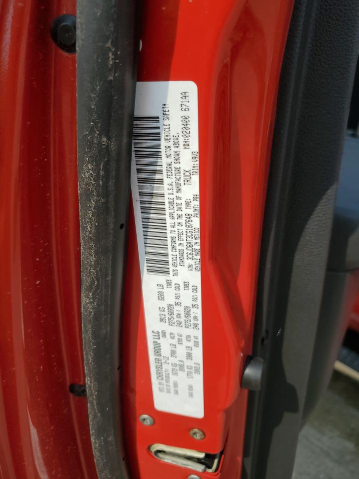2012 Dodge Ram 1500 St VIN: 3C6JD6AT3CG187648 Lot: 60517505