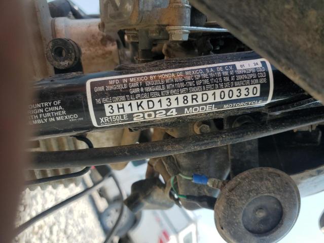  HONDA XR150L E 2024 Черный