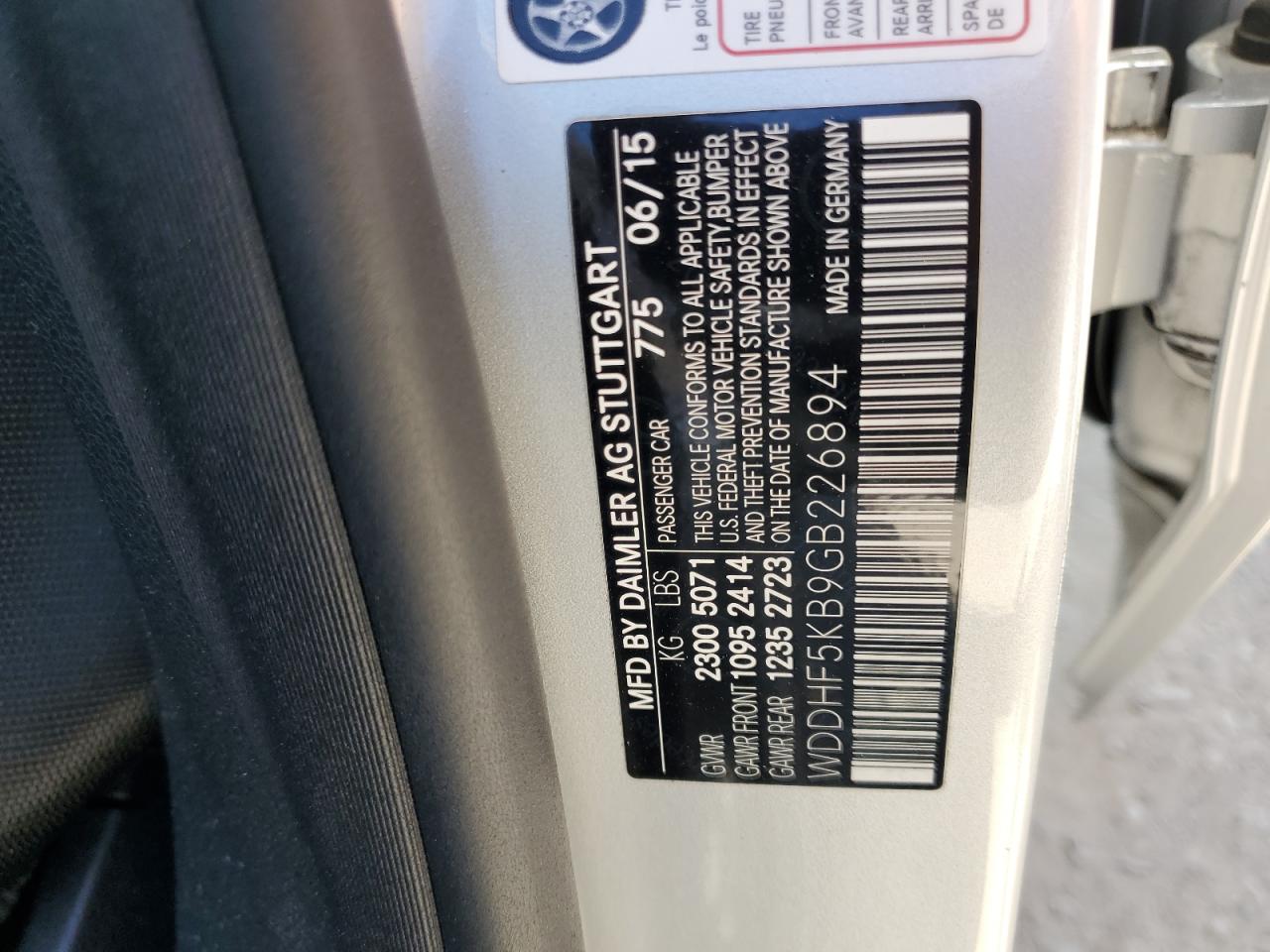 MERCEDES-BENZ E-CLASS 2016 VIN WDDHF5KB9GB226894 zdjęcie 13