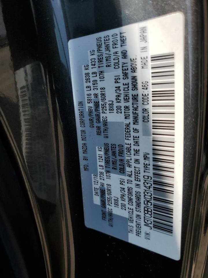 2019 Mazda Cx-9 Sport VIN: JM3TCBBY5K0314319 Lot: 59278825