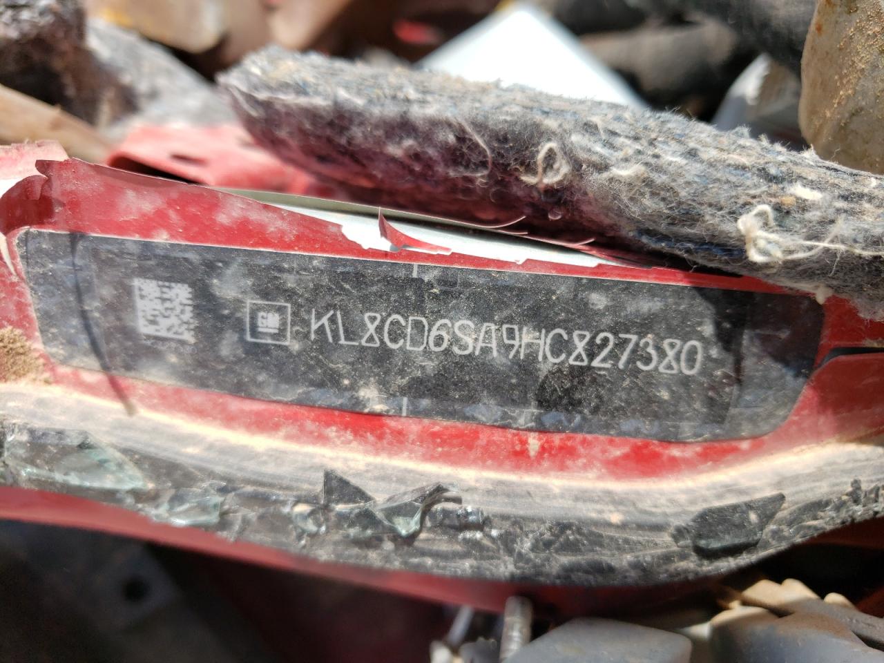 2017 Chevrolet Spark 1Lt VIN: KL8CD6SA9HC827380 Lot: 61828395