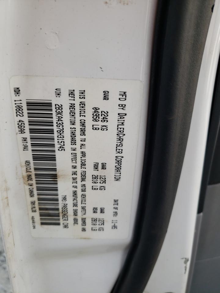 2006 Dodge Charger Se VIN: 2B3KA43G76H315745 Lot: 74232214