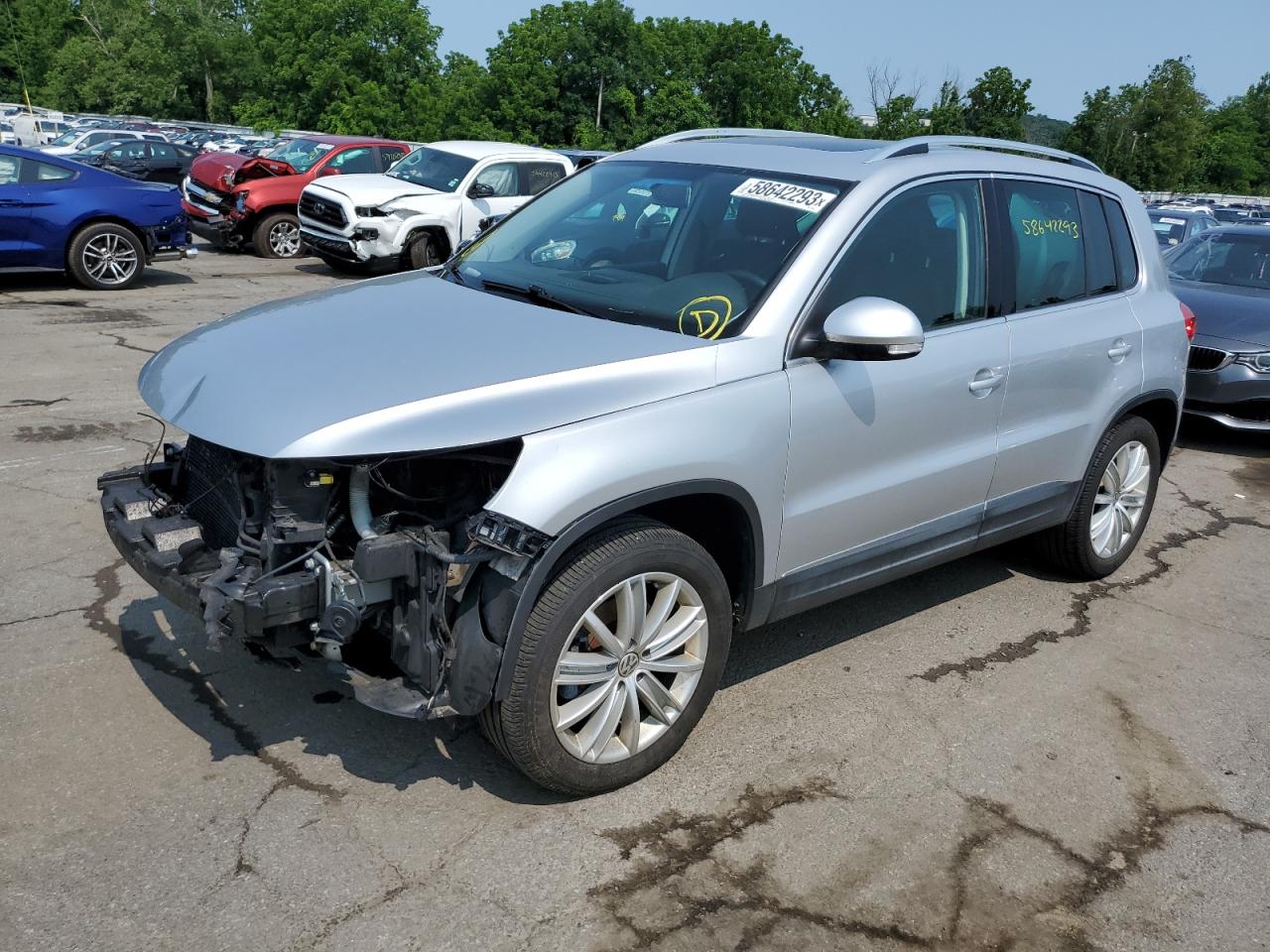 2015 Volkswagen Tiguan S VIN: WVGBV7AX5FW587005 Lot: 58642293