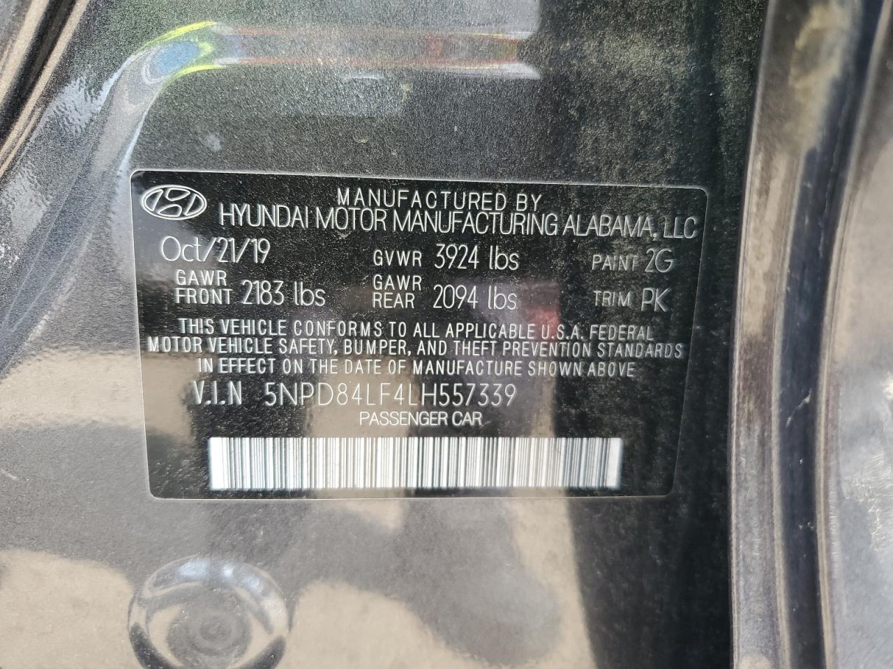 5NPD84LF4LH557339 2020 Hyundai Elantra Sel