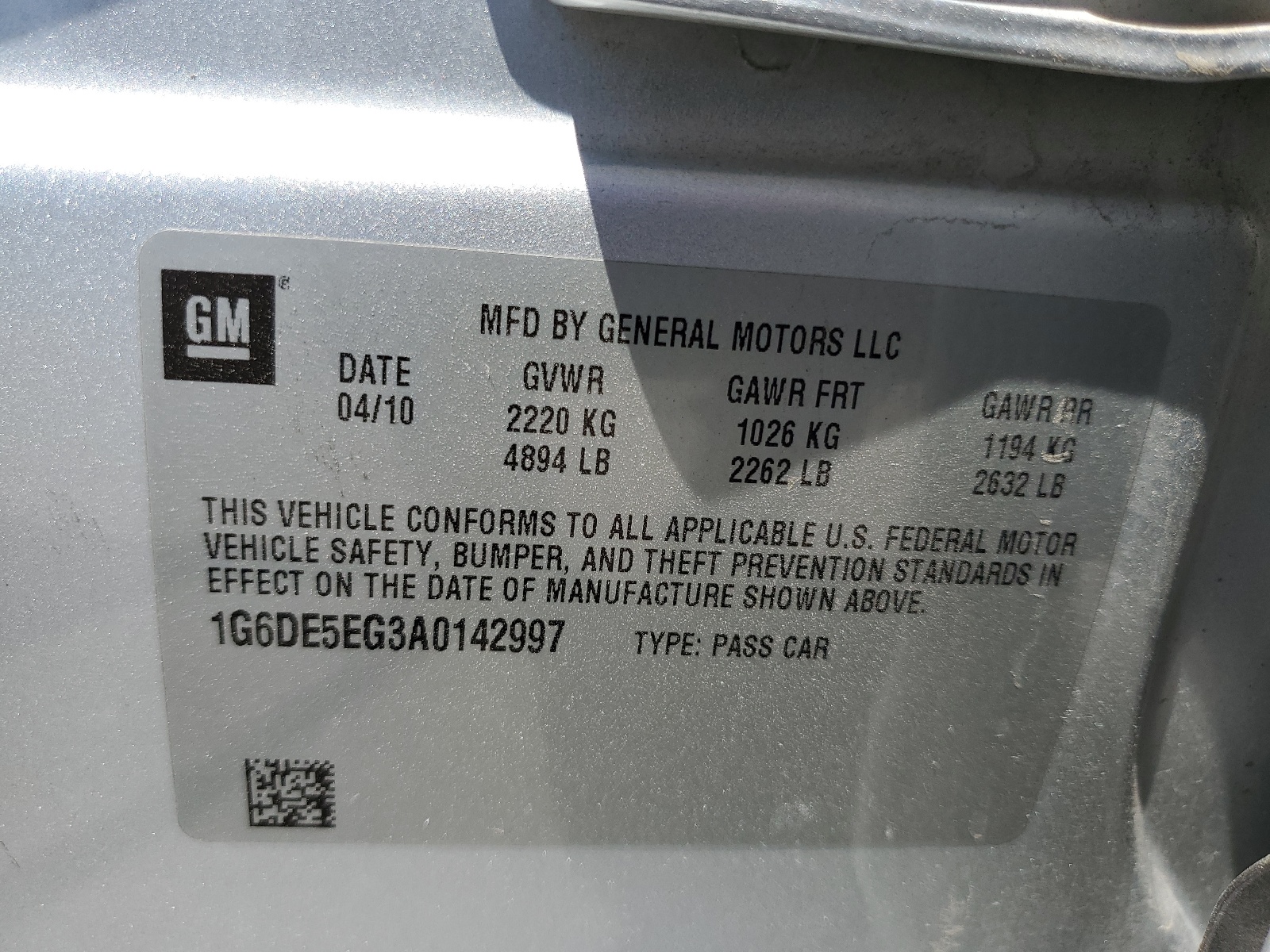 1G6DE5EG3A0142997 2010 Cadillac Cts Luxury Collection