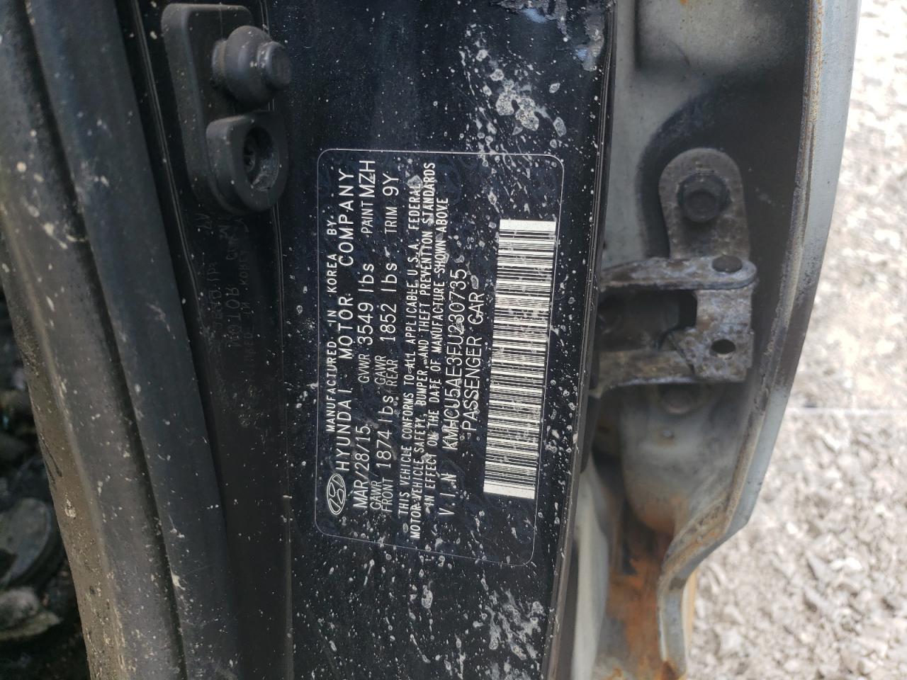 2015 Hyundai Accent Gls VIN: KMHCU5AE3FU230735 Lot: 60885883