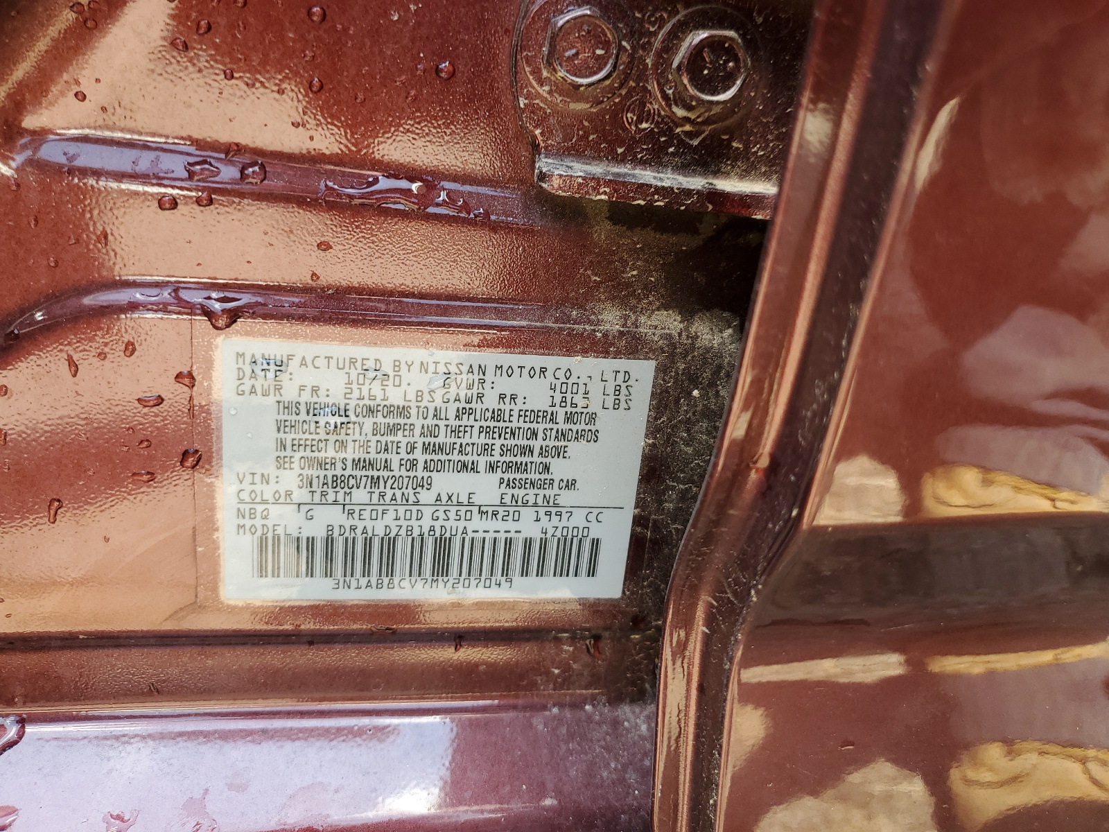 3N1AB8CV7MY207049 2021 Nissan Sentra Sv