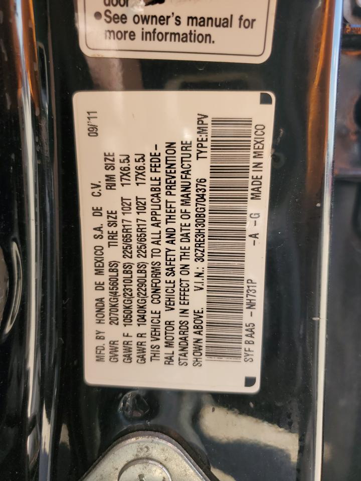 2011 Honda Cr-V Lx VIN: 3CZRE3H30BG704376 Lot: 87403825