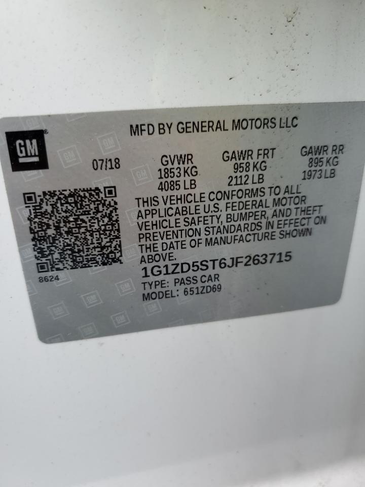 1G1ZD5ST6JF263715 2018 Chevrolet Malibu Lt