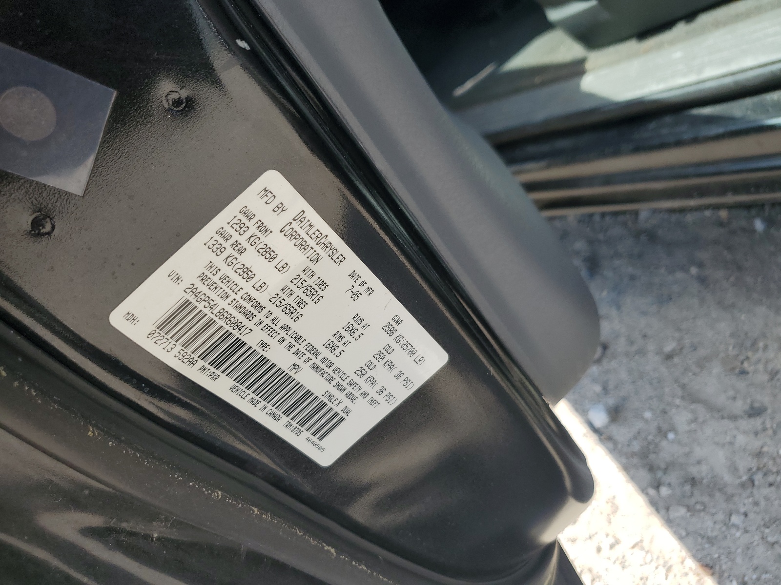 2A4GP54L86R608417 2006 Chrysler Town & Country Touring