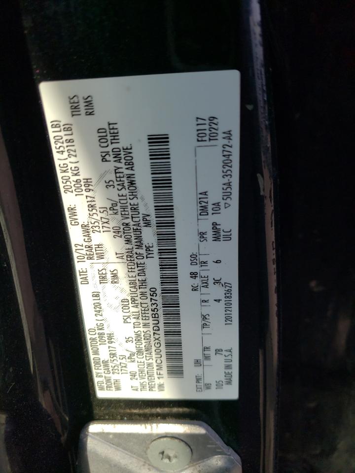 1FMCU0GX7DUB53750 2013 Ford Escape Se