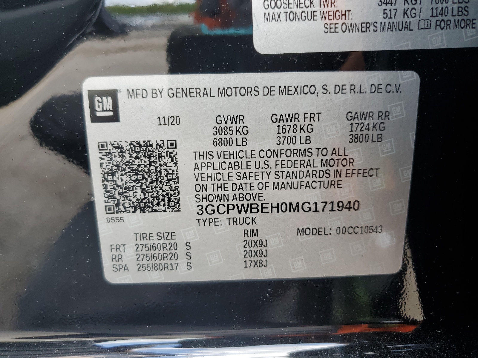 3GCPWBEH0MG171940 2021 Chevrolet Silverado C1500 Custom